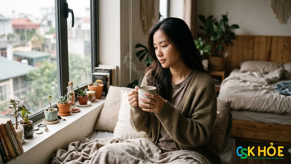 Uống trà ấm cơ thể